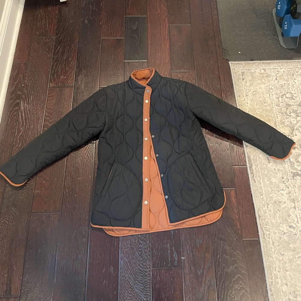 Summersalt reversible Black and Brown Quilted Jacket - Picture 3 of 5